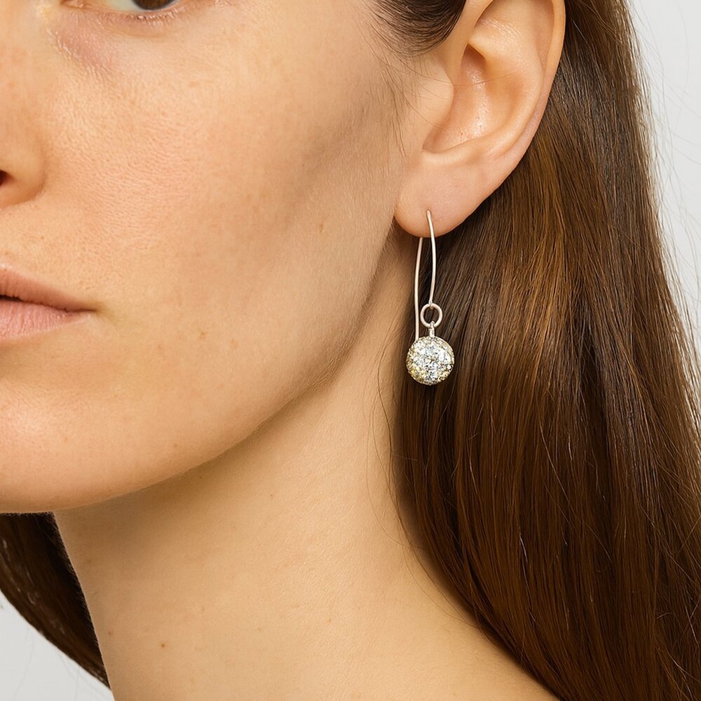 NWT Gay Harrison Sterling Silver Threader Crystal Earrings